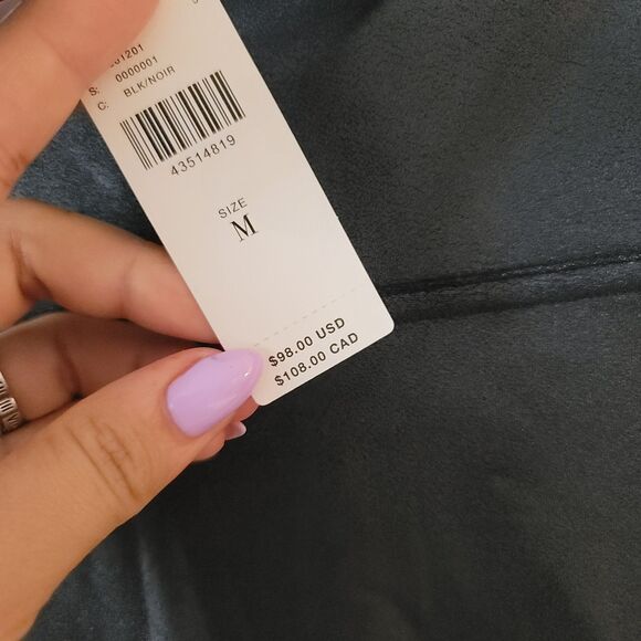 Spanx Faux Leather Black Leggings size M NWT liquid look - Picture 6 of 6